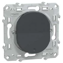 SCHNEIDER OVALIS INTERRUPTEUR VA ET VIENT LUMINEUX ANTHRACITE - S340263