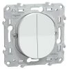 SCHNEIDER OVALIS INTERRUPTEUR DOUBLE VA ET VIENT BLANC - S320214 -SCHNEIDER Soldes 69628365 1