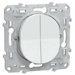 SCHNEIDER OVALIS INTERRUPTEUR DOUBLE VA ET VIENT BLANC - S320214
