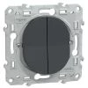 SCHNEIDER OVALIS INTERRUPTEUR VA ET VIENT + POUSSOIR ANTHRACITE - S340285 -SCHNEIDER Soldes 69628376 1