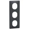 SCHNEIDER OVALIS PLAQUE TRIPLE VERTICALE ANTHRACITE - S340726 -SCHNEIDER Soldes 69628392 1
