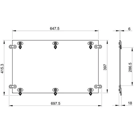 Plaque De Toit Pour Appareillage Schneider PrismaSeT P L650mm D400mm IP30 LVS08436 4 Plaque De Toit Pour Appareillage Schneider PrismaSeT P L650mm D400mm IP30 LVS08436 – Image 2