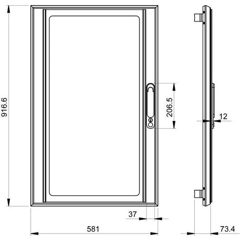 Porte Transparente Pour Schneider PrismaSet G W600 18M IP30 LVS08136 4 Porte Transparente Pour Schneider PrismaSet G W600 18M IP30 LVS08136 – Image 2