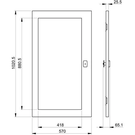 Porte Transparente Schneider PrismaSet G W600 19M G IP55 LVS08335 4 Porte Transparente Schneider PrismaSet G W600 19M G IP55 LVS08335 – Image 2