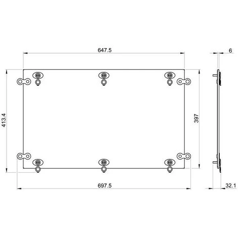 Plaque De Toit Pour Tableaux Schneider PrismaSeT P L650mm D400mm IP55 LVS08456 4 Plaque De Toit Pour Tableaux Schneider PrismaSeT P L650mm D400mm IP55 LVS08456 – Image 2