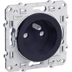 SCHNEIDER Prise De Courant 2P+T Odace - Standard FR - 16A - Connexion Rapide - Anthracite