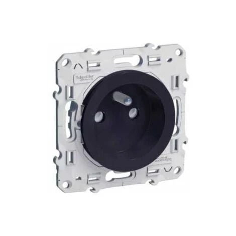 Prise De Courant 2P+T Anthracite, à Vis, Connexion à Vis Schneider Electric Odace 3 Prise De Courant 2P+T Anthracite, à Vis, Connexion à Vis Schneider Electric Odace