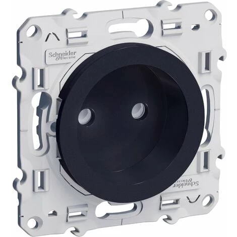 Prise De Courant 2P Anthracite, à Vis, Connexion Rapide Schneider Electric Odace 3 Prise De Courant 2P Anthracite, à Vis, Connexion Rapide Schneider Electric Odace